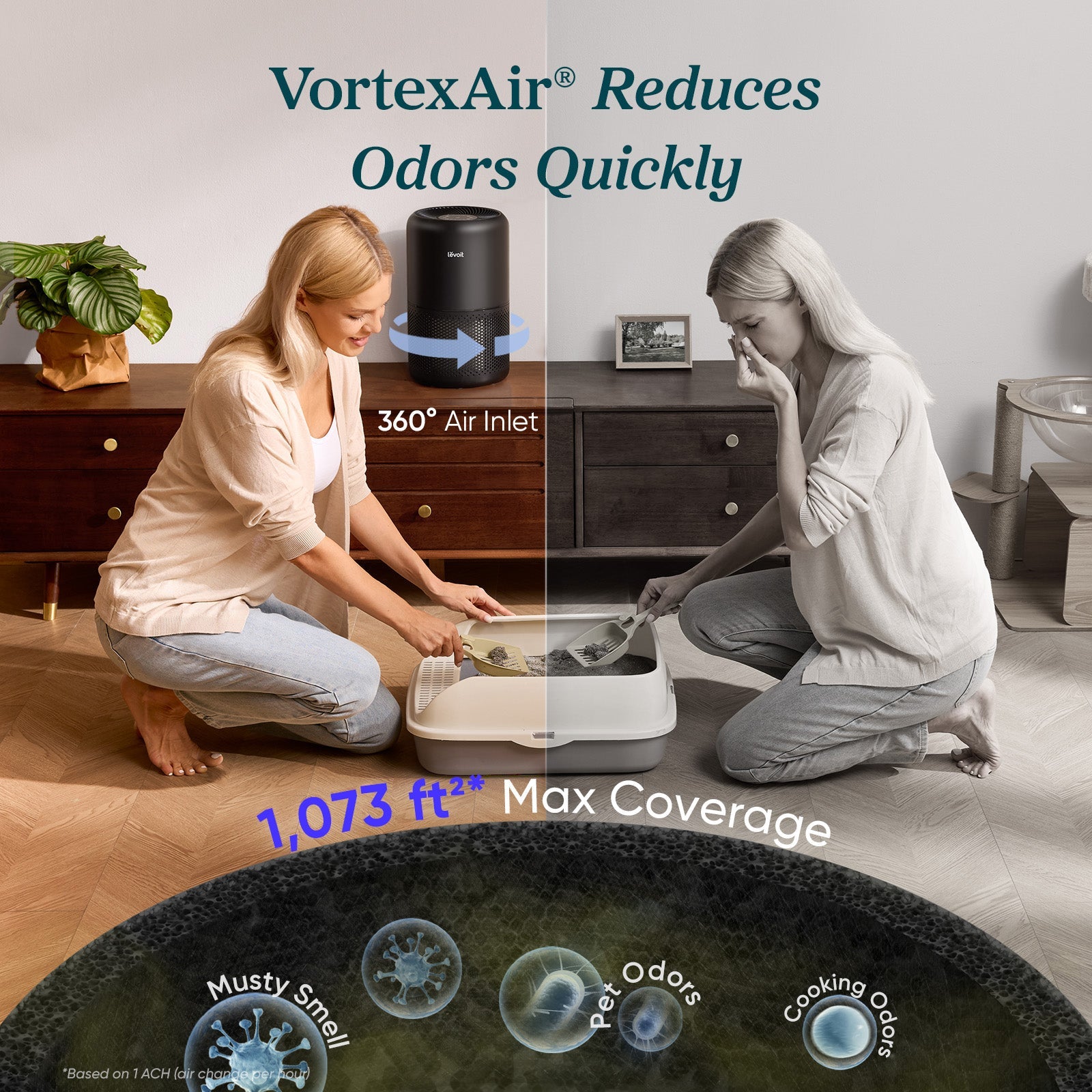Levoit Core 300-P Black Air Purifier - Image 4